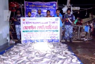 হাতিয়ায় ৩৬ জেলে আটক এতিমখানায় গেল ১০ মণ ইলিশ