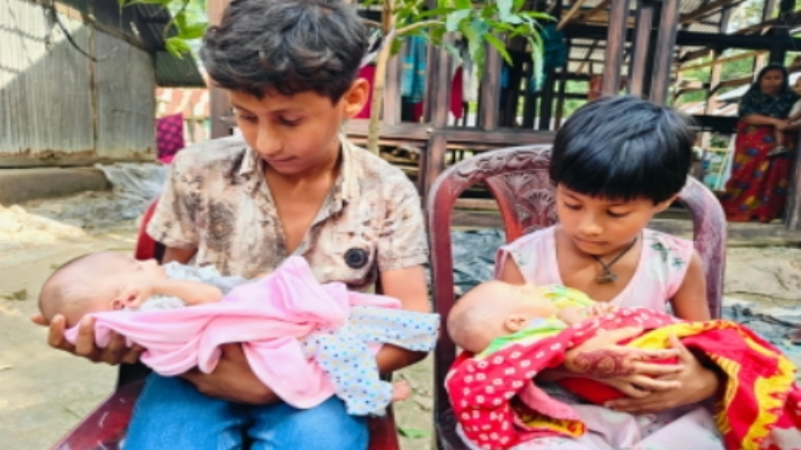 চার শিশুর অসহায় জীবন মা কবরে বাবা জেলে, তিনদিন চুলা জ্বলেনি শিশু সাজ্জাদের ঘরে